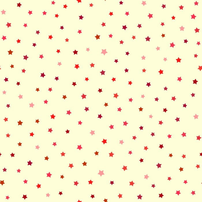 Sticker Rote Sterne auf gelb-cremefarbenem Hintergrund