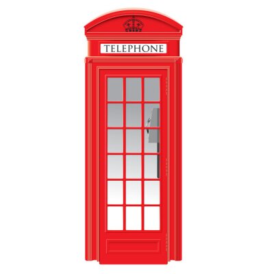 Sticker Rote Telefonzelle - London - Vektor