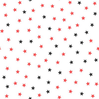Sticker Rote und schwarze Sterne auf weißem Hintergrund