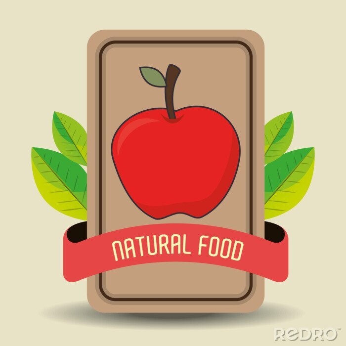 Sticker Roter Apfel Logo mit Aufschrift