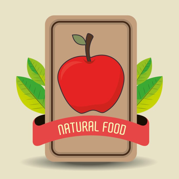 Sticker Roter Apfel Logo mit Aufschrift