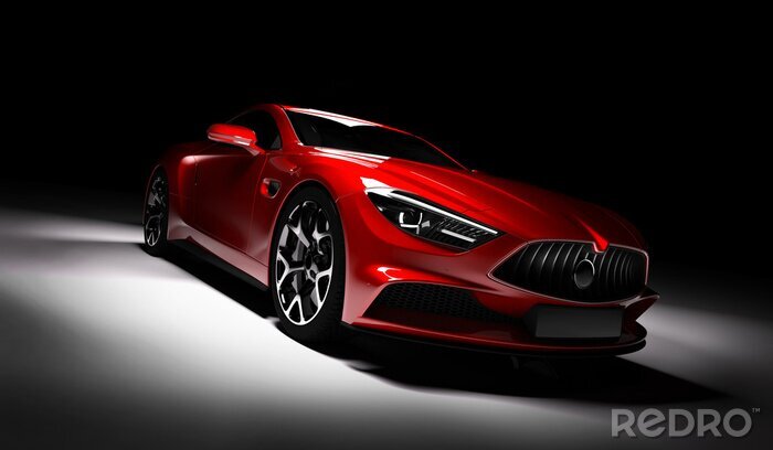 Sticker Rotes Auto modern