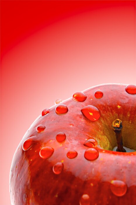 Sticker saftigen Apfel