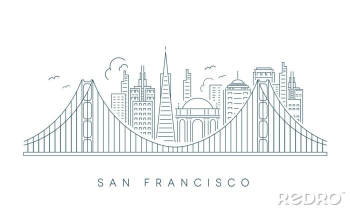 Sticker SAN FRANCISCO SKYLINE