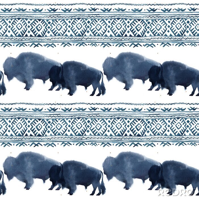 Sticker Scandi-Aquarellbison