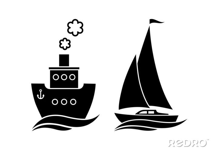 Sticker Schiff-Symbole