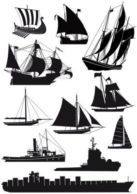 Schiffe und Segelschiffe