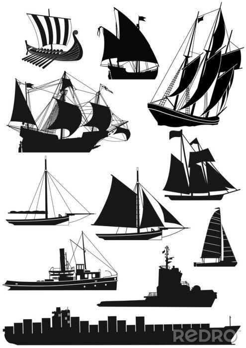 Sticker Schiffe und Segelschiffe