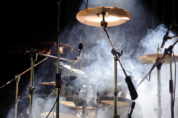 Sticker Schlaginstrumente in Rauchschwaden Fotografie