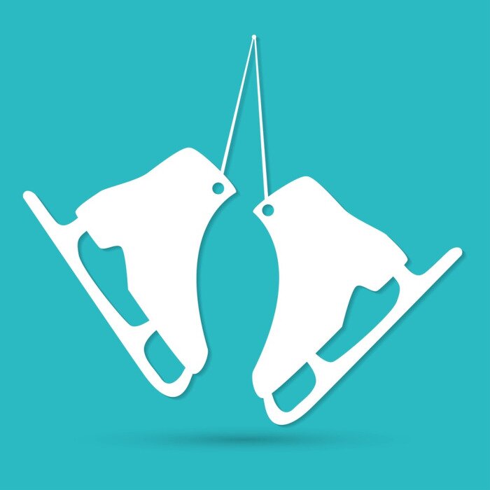 Sticker Schlittschuhe Vektorsymbol