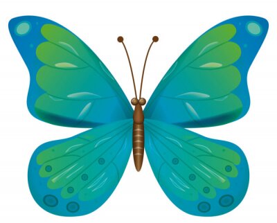 Sticker Schmetterling isoliert. EPS10 Vector