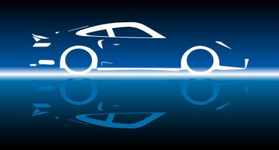 Sticker Schnelle Auto Reflexion