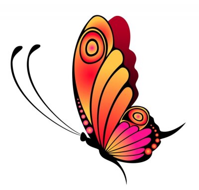Sticker Schöner Schmetterling