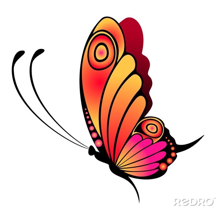 Sticker Schöner Schmetterling