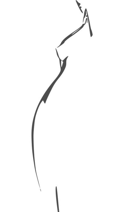 Sticker Schönes sexy Fitness-Mädchen. Pretty fit Frau Silhouette