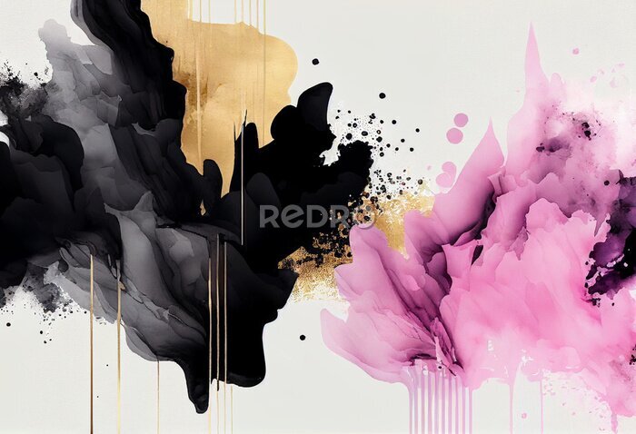 Sticker Schwarz trifft auf Rosa