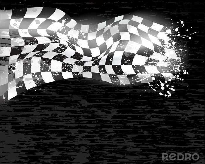 Sticker Schwarz-weiße Fahne