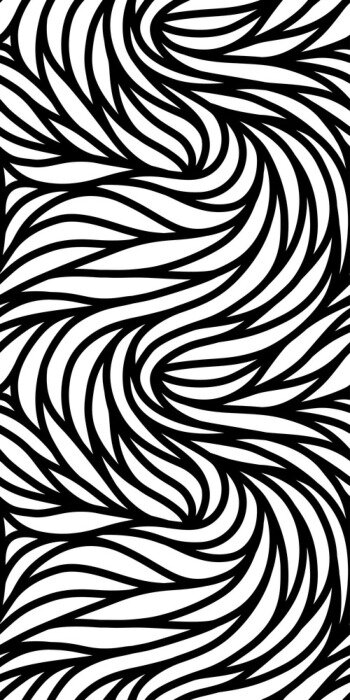 Sticker Schwarz-weißes gewelltes Muster
