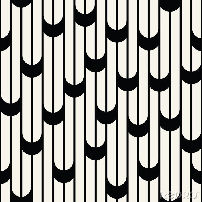 Sticker Schwarz-weißes Muster geometrisch