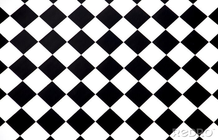 Sticker Schwarz-weißes Muster kariert