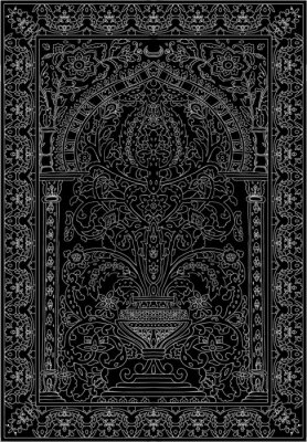 Schwarz-weißes Muster orientalisch