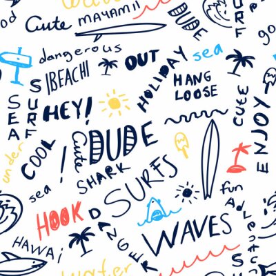 Tapete Schwarze Graffiti und Zeichnungen mit Tafeln