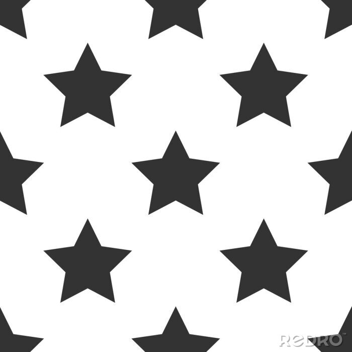 Sticker Schwarze große Sterne auf weißem Hintergrund