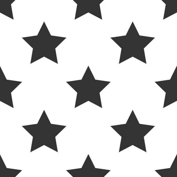 Sticker Schwarze große Sterne auf weißem Hintergrund