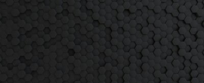 Sticker Schwarze Hexagone 3D