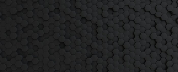 Sticker Schwarze Hexagone 3D