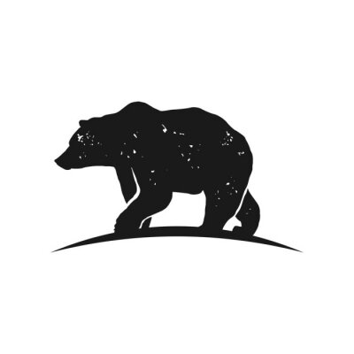 Sticker Schwarze Silhouette eines Bären