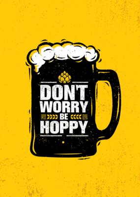 Sticker Schwarzer Bierkrug mit lustiger Aufschrift