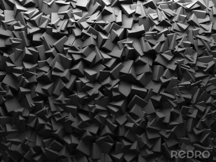 Sticker Schwarzer geometrischer Hintergrund mit 3D-Effekt