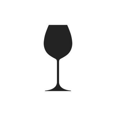 Sticker Schwarzes Weinglas Grafik