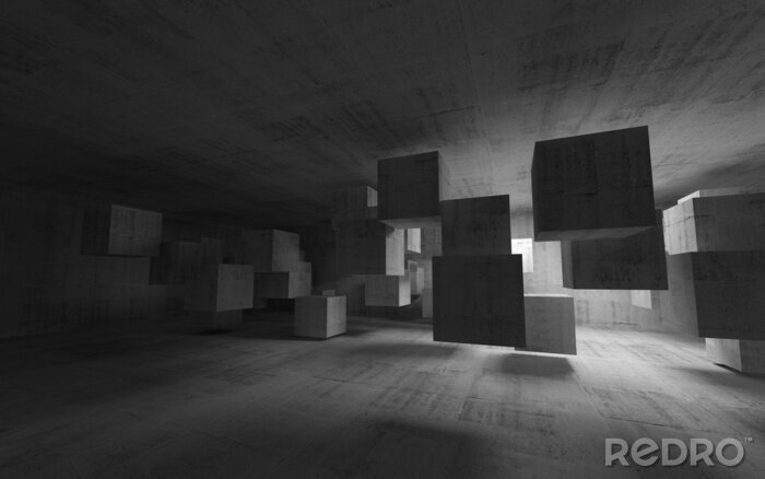 Sticker Schwebende Würfel 3D