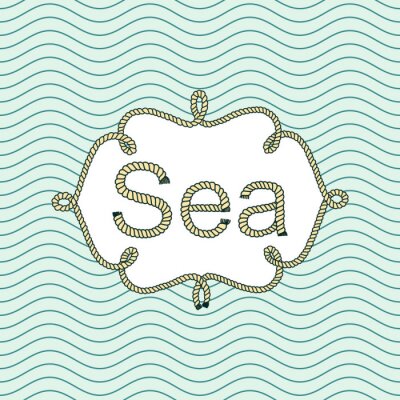 Sticker Sea Vintage-Banner mit Platz für Ihren Text. Hintergrundbilder