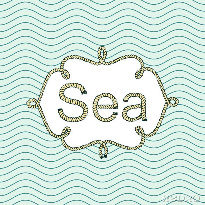 Sticker Sea Vintage-Banner mit Platz für Ihren Text. Hintergrundbilder