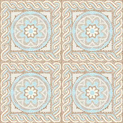 Sticker Seamless texture multicolored mosaics