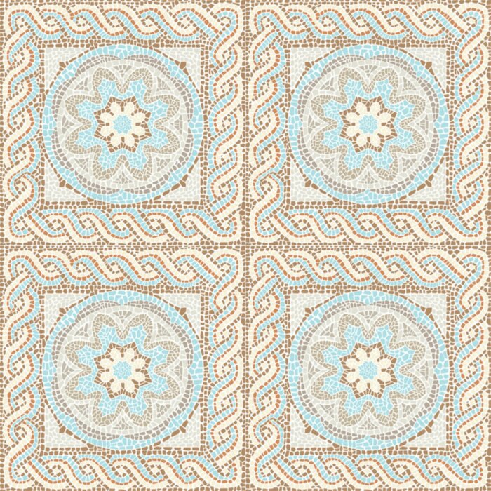 Sticker Seamless texture multicolored mosaics