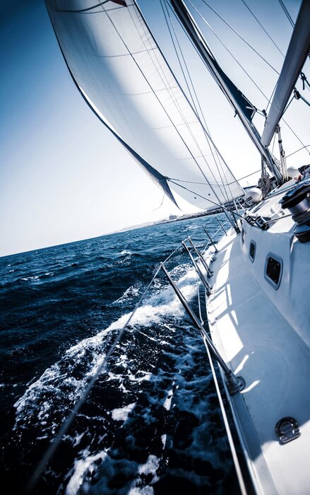 Sticker Segelboot in Aktion