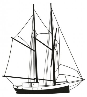Segelboot Segelschiff Silhouette Schiff-Boot
