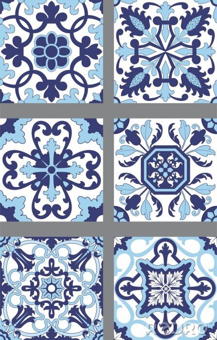 Sticker Seis Modelos de Azulejos Portugueses 