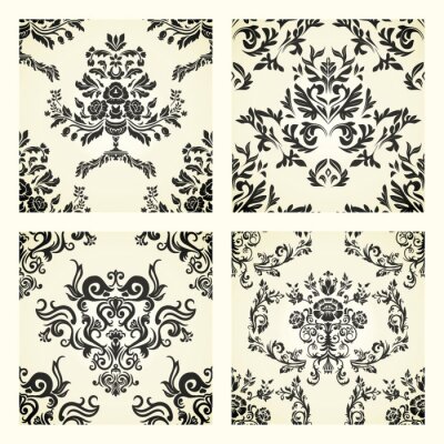 Sticker Set Damast-Muster