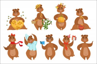 Sticker Set mit verschiedenen Bärchen