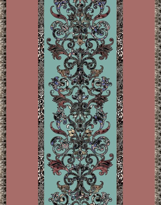 Sticker set of seamless borders