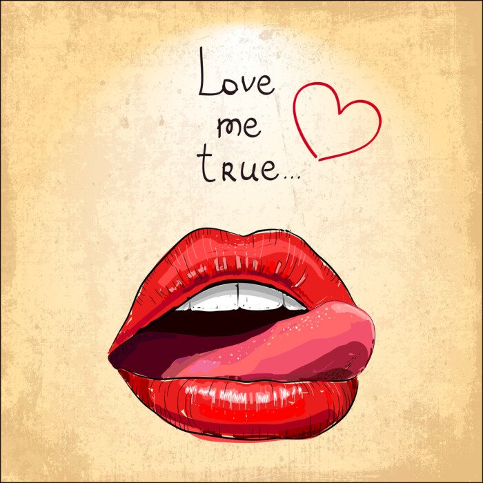 Sticker Sexy roten Lippen