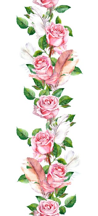 Sticker Shabby Chic-Muster mit Rosen