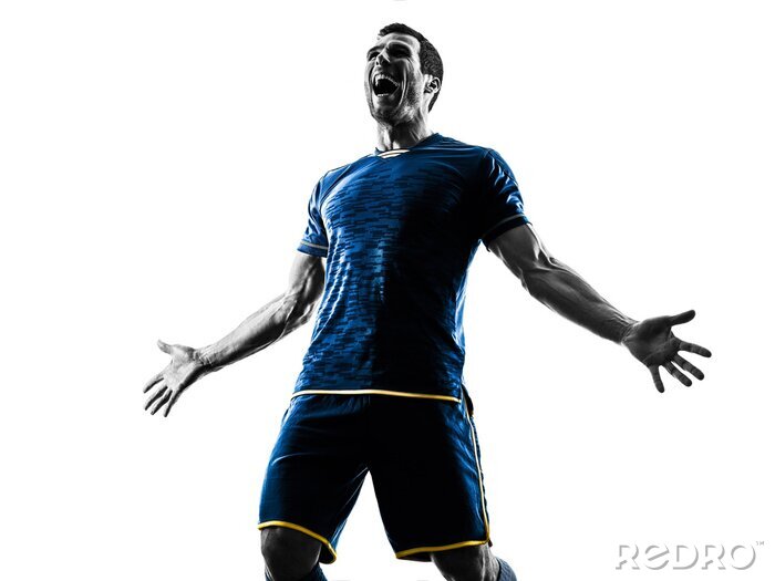 Sticker Sich nach Tor freuende Fußballspieler