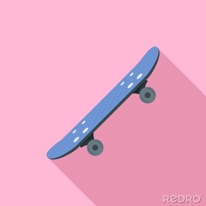 Sticker Side of skateboard icon. Flat illustration of side of skateboard vector icon for web design