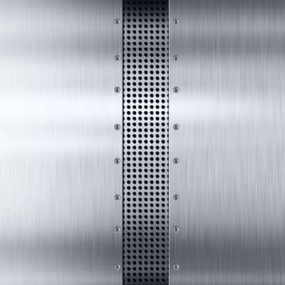 Sticker Silberne Edelstahlplatten